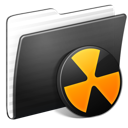 Folder Burnable Stripped Icon 128x128 png